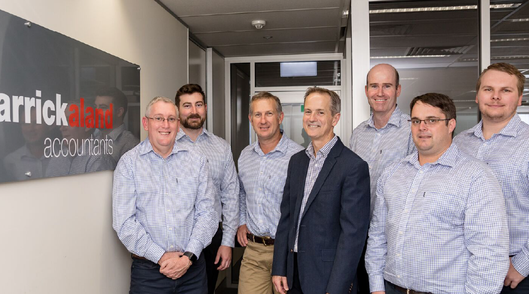 The Carrick Aland accountants team at their office